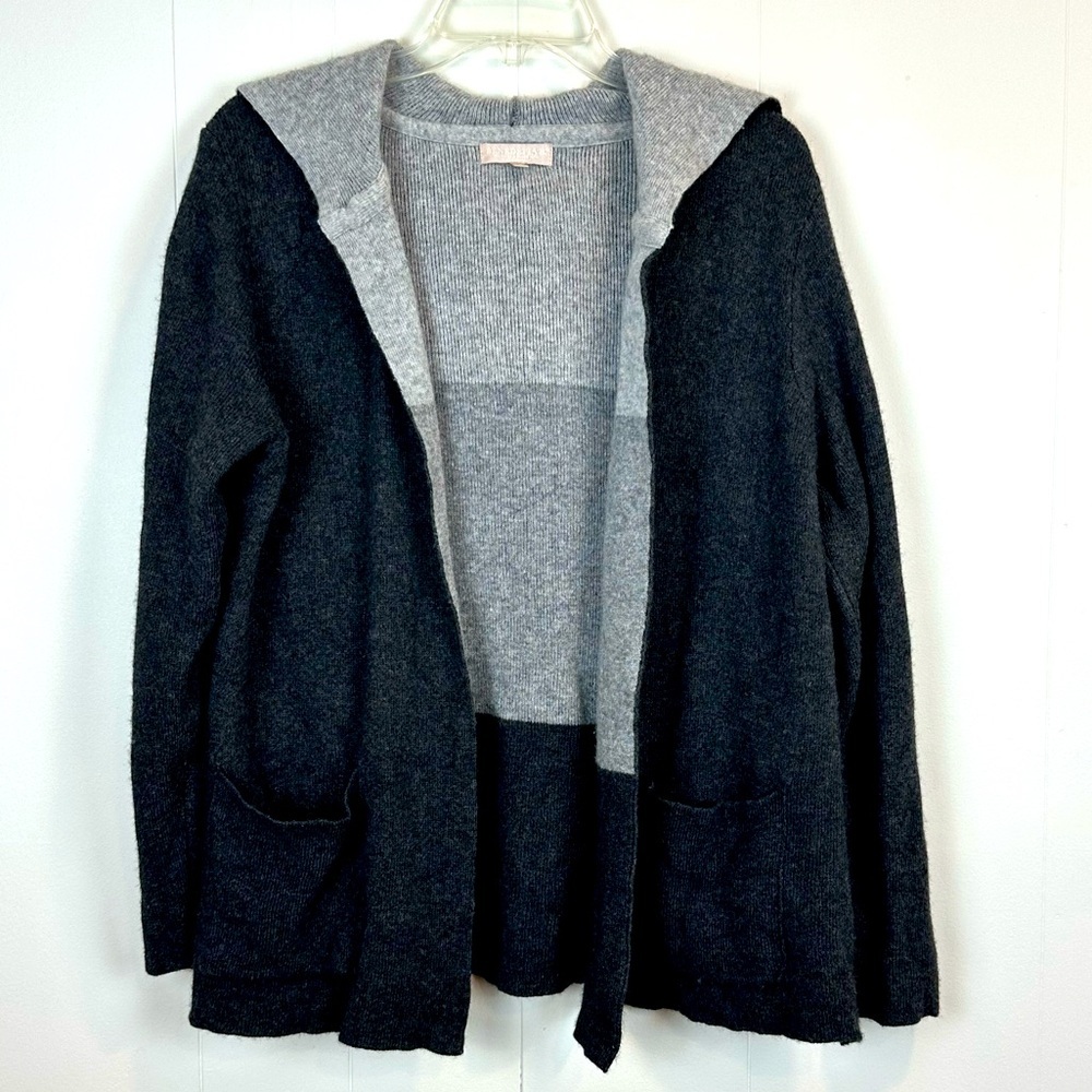 Benedetta B. Merino Wool Blend Open Front Hooded Cardigan Women’s Size L🔥🔥